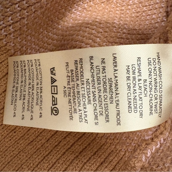 NWT Free People Over-Sized Brown and Pink V-Neck Sweater Vest - Picture 15 of 16